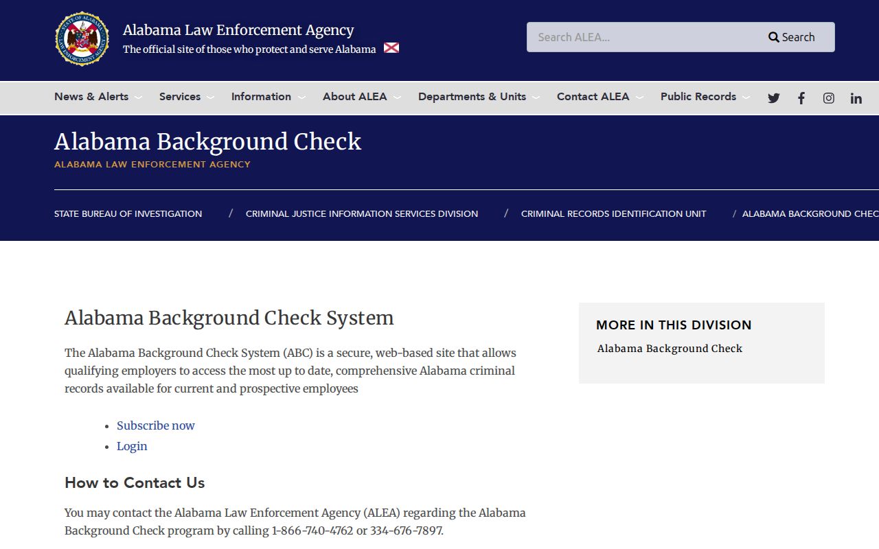 Randolph County arrest history ALEA self-review instructions