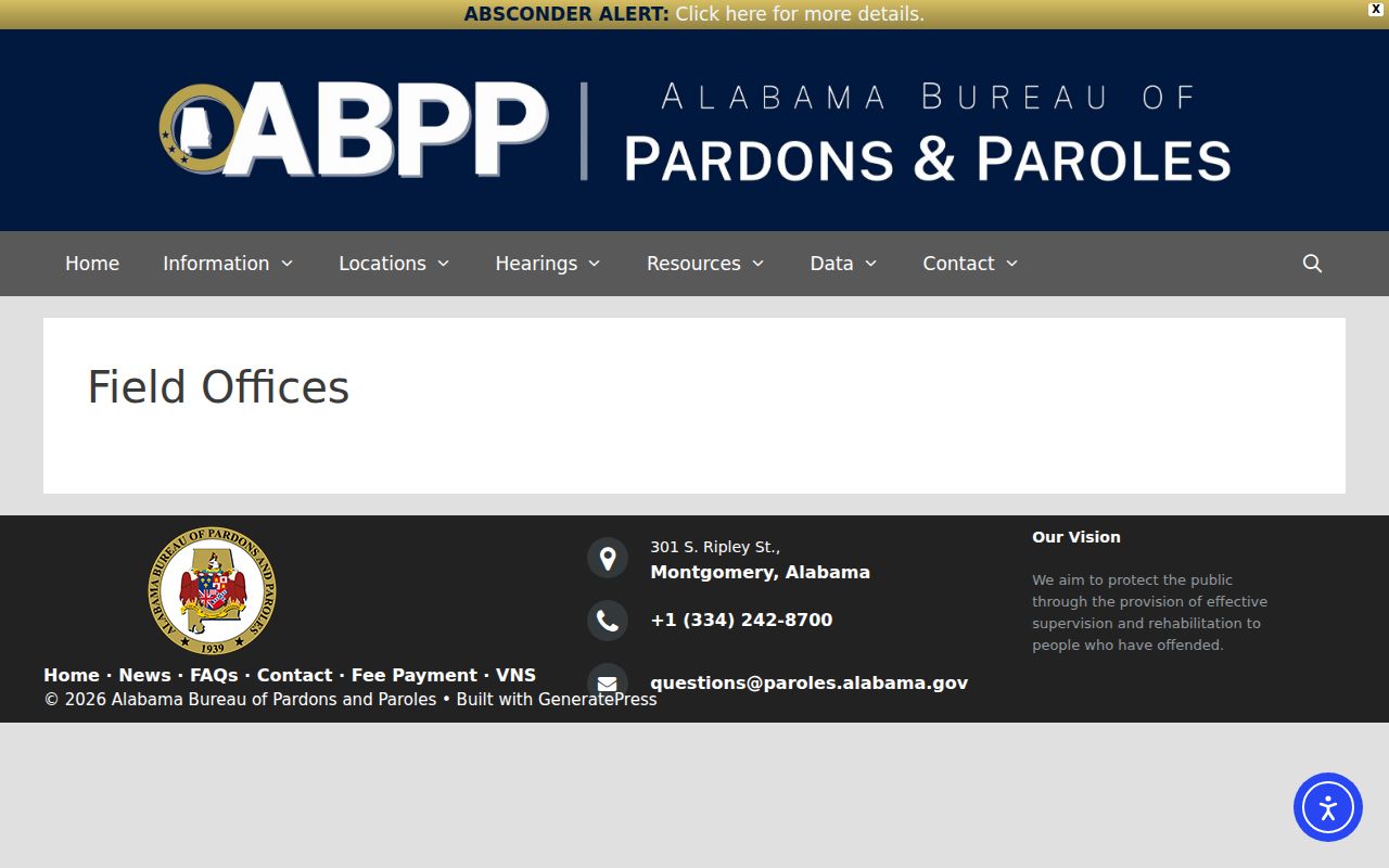 Randolph County criminal history and ABPP supervision office directory