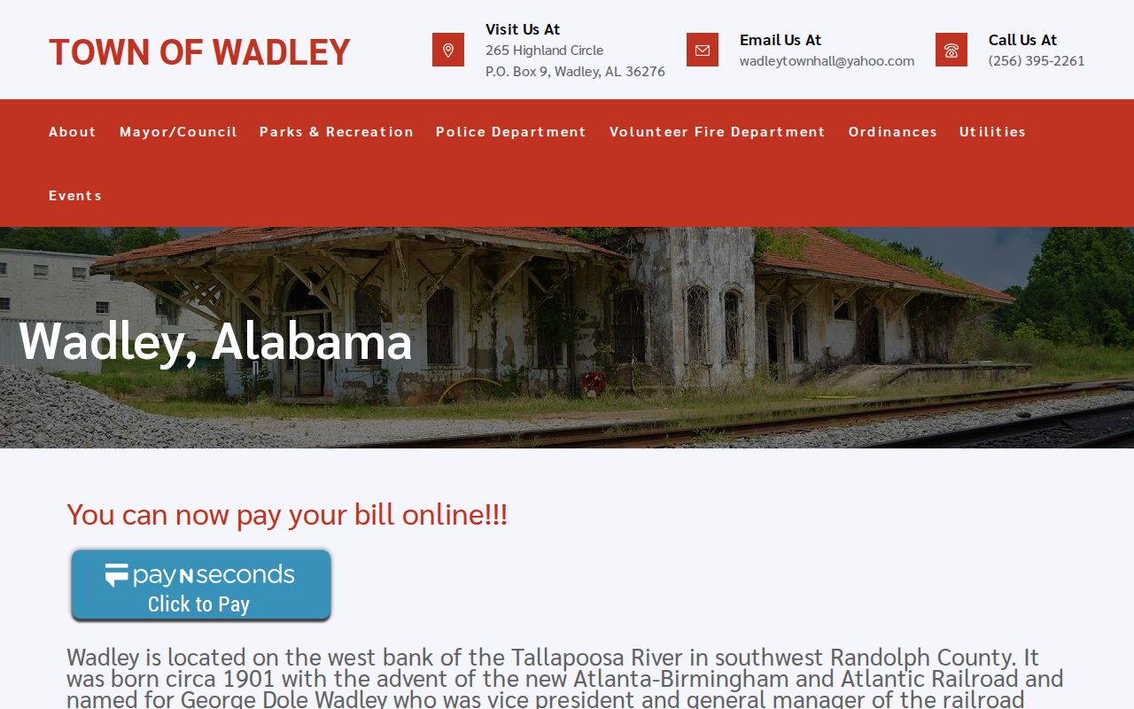 Wadley town police and criminal record access website