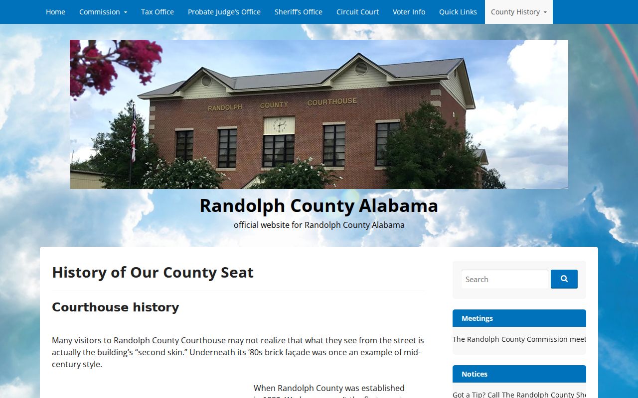 Wedowee courthouse and criminal record office context